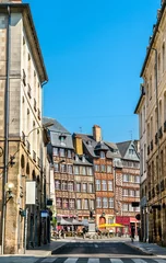 Tuinposter Typical french buildings in the city of Rennes © Leonid Andronov