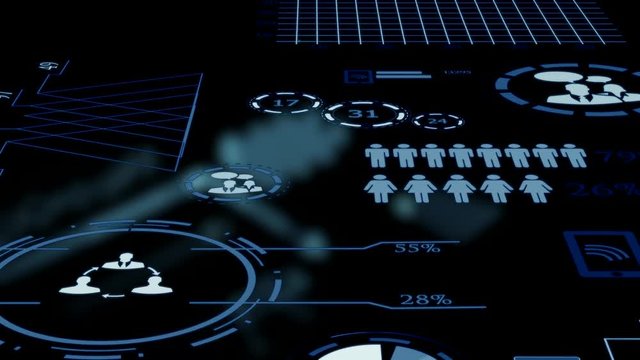 Animation of collecting customer data for big business