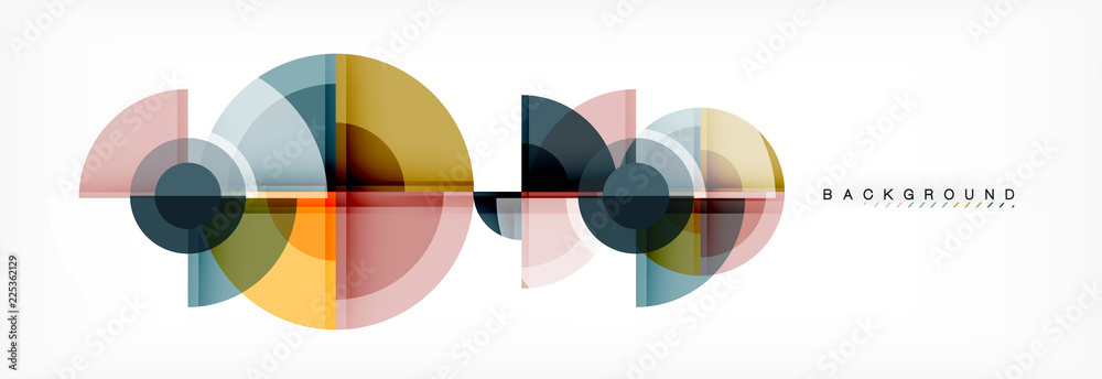 Poster abstract background bright circles geometric design