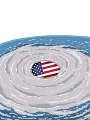 Hurricane season on USA Flag