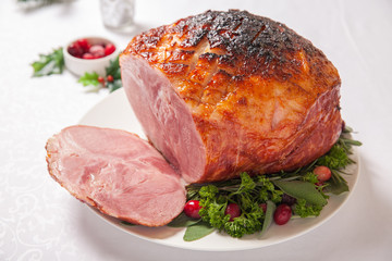 Christmas baked ham