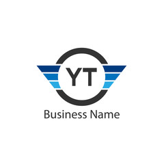 Initial Letter YT Logo Template Design