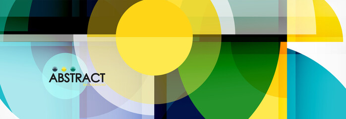 Obraz premium Abstract background bright circles geometric design