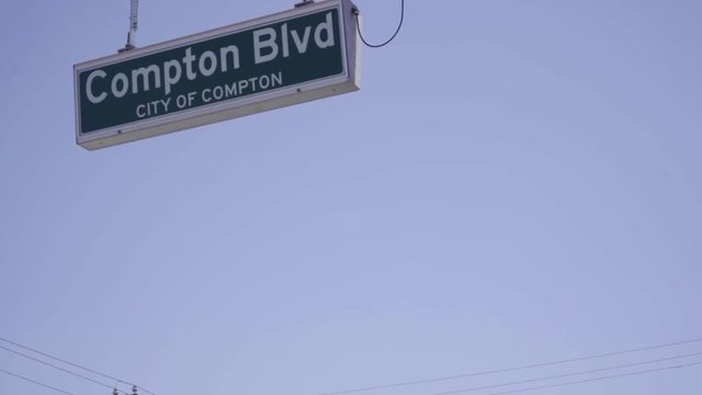 Compton BLVD street sign california