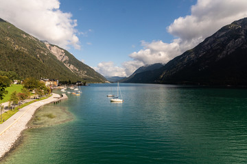 Lovely lake in the tyrolian mountains
