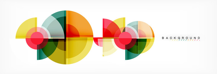 Abstract background bright circles geometric design
