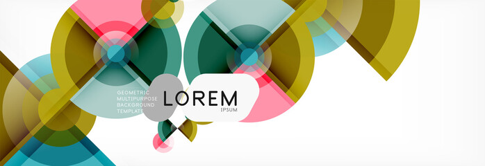 Vector fantastic circle modern geometric background template