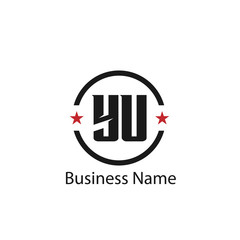 Initial Letter YU Logo Template Design