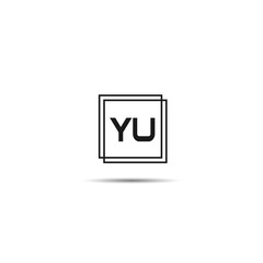 Initial Letter YU Logo Template Design