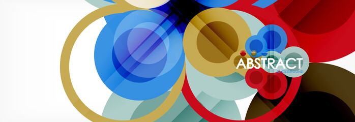 Obraz premium Overlapping circles design background