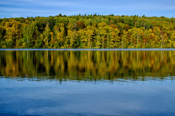 panorama of the autumn lake