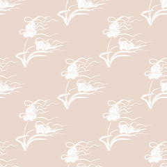 Fototapeta premium seamless pattern. Feather grass