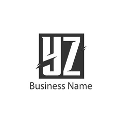 Obraz premium Initial Letter YZ Logo Template Design