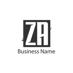 Initial Letter ZA Logo Template Design