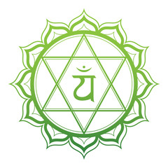 Heart Chakra Vector Illustration