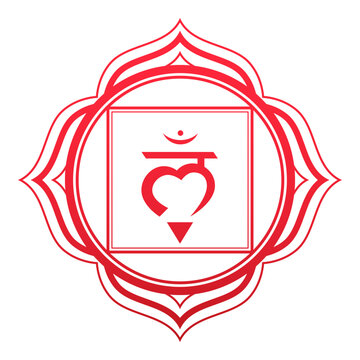 Root Chakra Vector Illustration