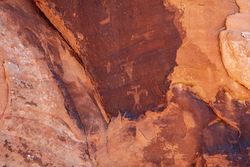 Moab Man pictograph panel details