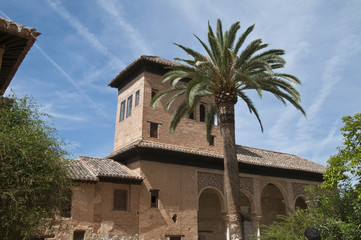 Fototapeta na wymiar Palacio del Partal, Nasridenpalast, Alhambra, Granada, Andalusien, Spanien