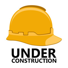 Isolated protection helmet icon. Under construction. Vector illustration design