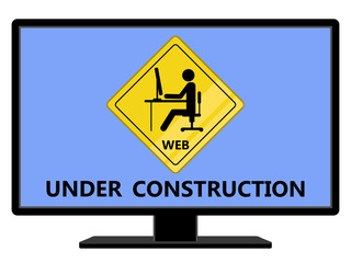 Web under construction transit signal. Vector illustration design