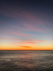Sunrise sky in the ocean.