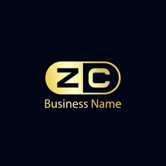 Initial Letter ZC Logo Template Design