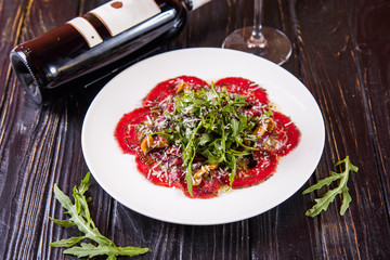carpaccio with arugula