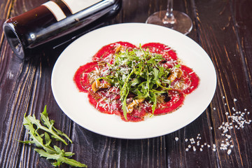 carpaccio with arugula
