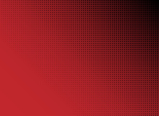 abstract black halftone dots on red gradient background