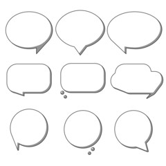 Speech bubble set 2 vector