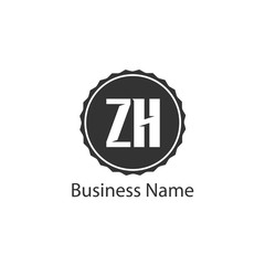 Initial Letter ZH Logo Template Design