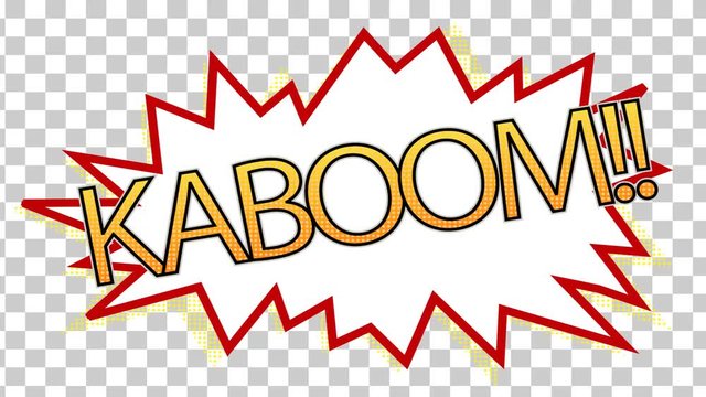 Digitally generated video of kaboom 4k