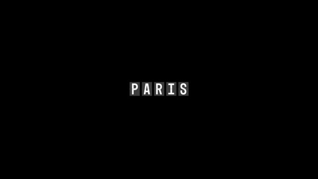 Flip board of text Paris 4k