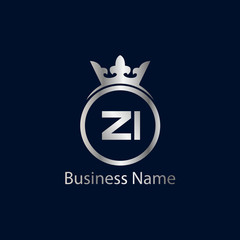 Initial Letter ZI Logo Template Design