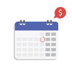 Vector illustration design. Financial calendar and planning concept.