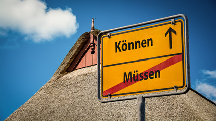 Fototapeta premium Schild 359 - Können