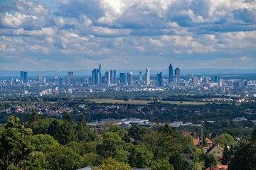 Obraz premium Blick auf Frankfurt am Main, Hessen Deutschland 
