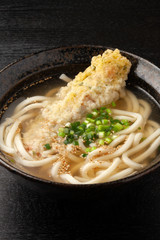 讃岐うどんと竹輪の天ぷら