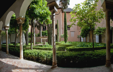 Patio de Lindaraja, Nasridenpalast, Alhambra, Granada, Andalusien, Spanien