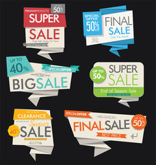 Modern sale banners and labels collection 