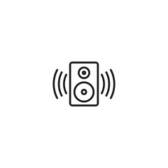 line sound speaker icon on white background