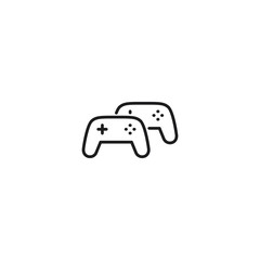 line multiplayer game icon on white background
