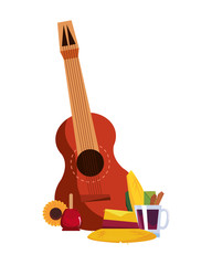 guitar candy apple hat and flower drink