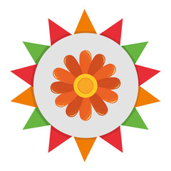 flowers label decoration ornament icon
