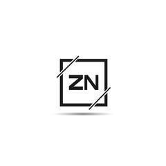 Initial Letter ZN Logo Template Design