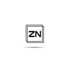 Initial Letter ZN Logo Template Design