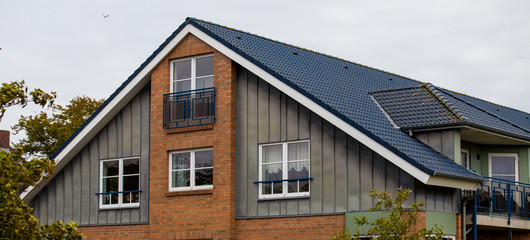 the roof of the house