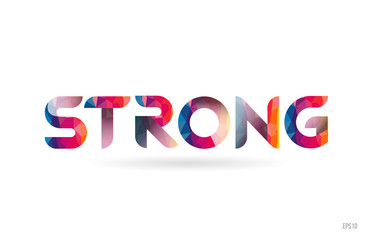 strong colored rainbow word text suitable for logo design