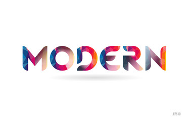 modern colored rainbow word text suitable for logo design