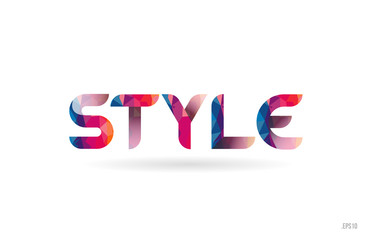 style colored rainbow word text suitable for logo design